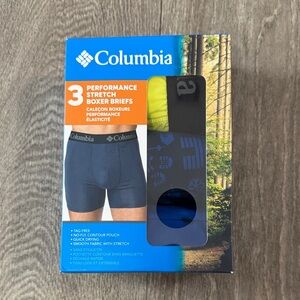 NEW Columbia performance stretch boxer briefs pack of 3 men’s sz S
